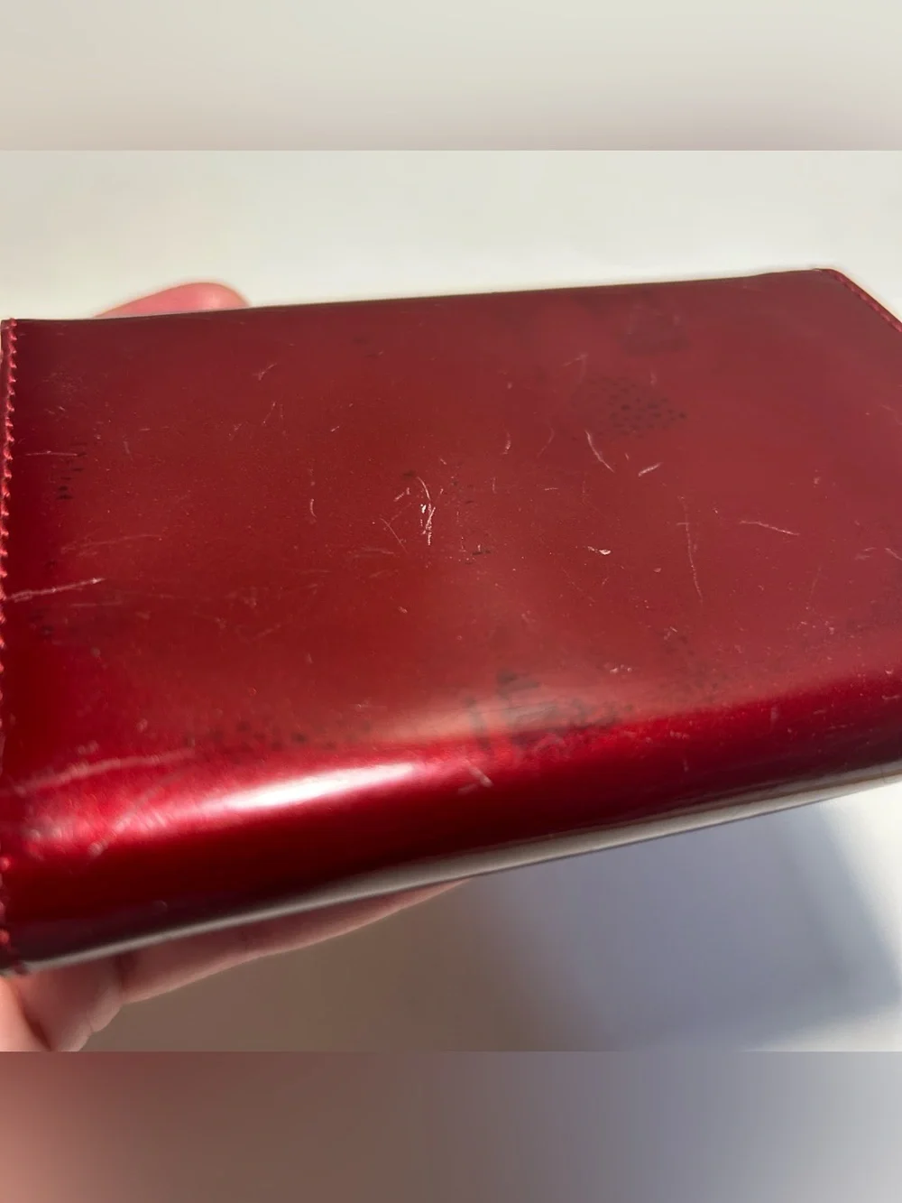 Christian Dior Vintage Wallet Red Patent Leather authentic